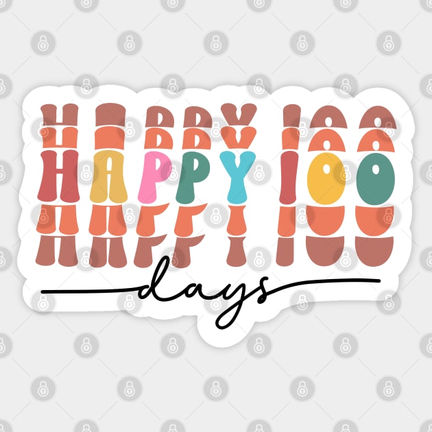 Happy 100 Days Of School Sticker by Pop Cult Store